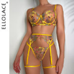 Dessous Sensual Spitze Unterwäsche Transparent Stickerei 3-tlg. Strumpfbänder Fancy Schöne Kurze Hautpflege Kits Intime