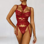 Unterwäsche Sexy Dessous 3-tlg. Transparent BH Spitze Anzug Sexy Tanga Frau Whuta Erotische Intime – Bild 4