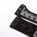 Sexy Bodysuit mit Halsband für Frauen Unterwäsche - Sinnliche Dessous mit Herz Polka Dot Design – Bild 16