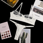2-stück Dot BH Set Frauen Tranparent Mesh BH Bügellos + Panty Unterwäsche Set 7 Farben Sexy Dessous set – Bild 3
