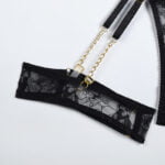 Dessous Luxus Spitze Weibliche Unterwäsche Sexy Transparent BH Panty Sets Mit Kette Phantasie Durchsichtig Exotische Sets 4-stück – Bild 5