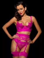 Sexy Spitze BH & Unterwäsche Set - Push-up 3-teilig – Bild 4