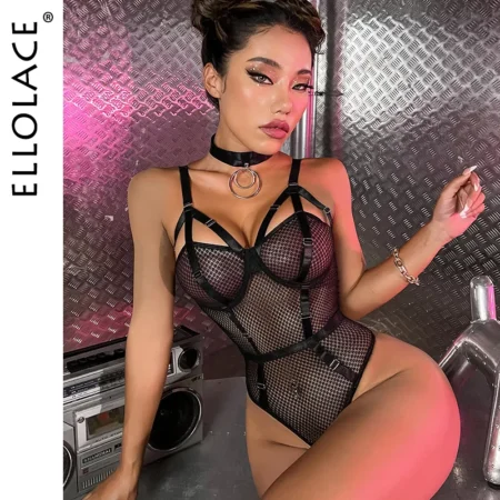 Sexy Body Frauen Transparente Spitze Unterwäsche Für Erotische Dessous Mit Offenem Schritt Mesh Teddy Nacht Club