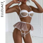 Sexy Dessous Mesh Patchwork Phantasie Unterwäsche Rüschen Strumpfbänder Zarte Luxus Kurze Set Durchsichtig Sinnliche Erotische Sets