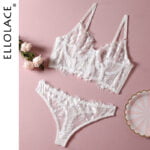 Sexy transparentes Spitzen-BH-Set für Frauen – 2-teilig in Weiß – Erotische Unterwäsche für Hochzeit & besondere Anlässe
