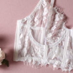 Sexy transparentes Spitzen-BH-Set für Frauen – 2-teilig in Weiß – Erotische Unterwäsche für Hochzeit & besondere Anlässe – Bild 3