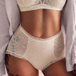Frauen Sexy Mesh Dessous Versuchung High-taille Höschen Spitze Transparente Schriftsätze Unterwäsche Weibliche G String Dessous – Bild 2