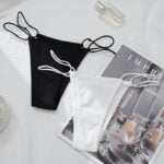 Frauen Sexy Straps Höschen Low-taille Unterwäsche Weibliche G String Atmungs Dessous Versuchung Dünnen Gürtel Vertrauten – Bild 6