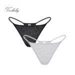 2 Teile/satz Dünnen Riemen Höschen Frauen Sexy G-String Weiche Dessous Low Rise Tanga Atmungsaktiv Unterwäsche Einfarbig Schriftsätze