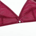 3-piece tiefem V 1bra + 2 tanga spitze unterwäsche transparent ungefüttert weiche bh set – Bild 5