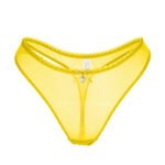 Französisch Damen Mesh Atmungs Sexy Unterwäsche Helle Farbe Weichen Tanga – Bild 2