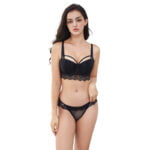 Sexy Lace Floral Sammeln Unterwäsche Bügel Push-Up BH Sets Für Dame – Bild 2