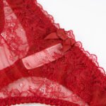 Rot farbe sexy damen tanga sexy dessous mesh spitze transparent atmungs höschen – Bild 2