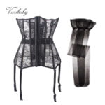 Sexy 2Pcs Body Shapers + Strümpfe Schlank Taille Korsetts Shapewear Taille Trainer Große Größe S M L XL 2XL 3XL 4XL 5XL 6XL