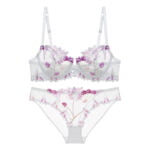 Sexy Dessous Floral Spitze Transparent Atmungsaktive frauen Unterwäsche BH Set für Frauen – Bild 3