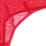 Sexy Floral Spitze Low-rise Thongs Atmungsaktive Unterwäsche S M L XL Schwarz Und Großen Roten Höschen – Bild 5