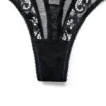 Sexy Hohl-Out Spitze Low-Rise Thongs Atmungsaktive Unterwäsche S M L XL 2XL Weihnachten Rot Und schwarz Höschen – Bild 6