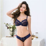 Sexy Tiefe V Plus Größe Dessous -dünne A/B/C/D Cup 2 BH sets/Lot – Bild 3