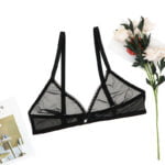 Sexy unterwäsche mesh Transparent dessous BH Gürtel Panty Strümpfe – Bild 4