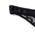 frauen Sexy Rot Und Schwarz Spitze Bogen Unterwäsche 3 Teile/Sete Strumpfbänder + Thongs + Strümpfe Für Dame – Bild 5