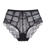 frauen sexy high-rise lace briefs hohl unterwäsche hohe elastizität komfortable höschen – Bild 2