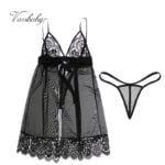 frauen sexy solide garn bügelloseunterwäsche versuchung spitze