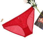 sexy garn bogen diamant transparent unterwäsche low-rise briefs solide S-XXL höschen 3 teile/lose – Bild 5