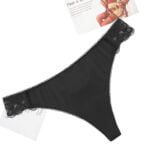 sexy low-rise thongs komfortable spitze low-taille unterwäsche S M L XL XXL schwarz höschen – Bild 4