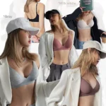 Damen Wireless BH - Tiefer V-Ausschnitt, Gepolsterte Bralette - Größen S-XL – Bild 2