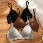 Damen Wireless BH - Tiefer V-Ausschnitt, Gepolsterte Bralette - Größen S-XL