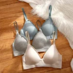 Damen Wireless BH - Tiefer V-Ausschnitt, Gepolsterte Bralette - Größen S-XL – Bild 4