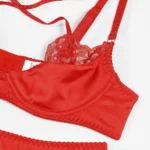 Ellolace Fancy Lingerie Cross Bra Push Up Underwear Bandage Garter Luxury Lace Brief Sets Exotic Intimate Sensual Sexy Outfit – Bild 8