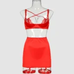 Ellolace Fancy Lingerie Cross Bra Push Up Underwear Bandage Garter Luxury Lace Brief Sets Exotic Intimate Sensual Sexy Outfit – Bild 5