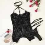 Ellolace Embossed Slim-Fit Dress Halter Sexy and Elegant Mini Short Dresses Backless Silk Luxury Outfit Summer Bodycon Sundress – Bild 6