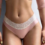 Frauen Sexy Eis Slip Low Rise Versuchung Spitze Dessous Weibliche G String Keine Spur Unterwäsche Atmungs Vertrauten – Bild 4