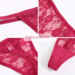 Verführerisches Spitzen-Thong-Set für Damen | Sexy Lingerie in T-Back-Optik | Transparente Dessous aus feiner Spitze – M-XL – Bild 5
