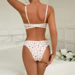 Herz Dessous Set Damen Spitze 2 teilig romantische Unterwäsche sexy BH Slip – Bild 5