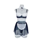 Sexy Maid Uniform Lace Mesh Erotik Cosplay Outfit Damen Reizwäsche Set – Bild 8