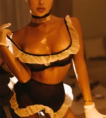 Ellolace Rüschen-Dessous, sexy Erwachsene, gewagtes erotisches Outfit, transparente Spitze, Erwachsenenkostüm, Ensemble, Femmes, romantisch, heiß, intim – Bild 4