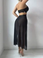 Sexy Wetlook & Mesh Dessous-Set mit Ketten – Verführerischer Dominastyle – Bild 5