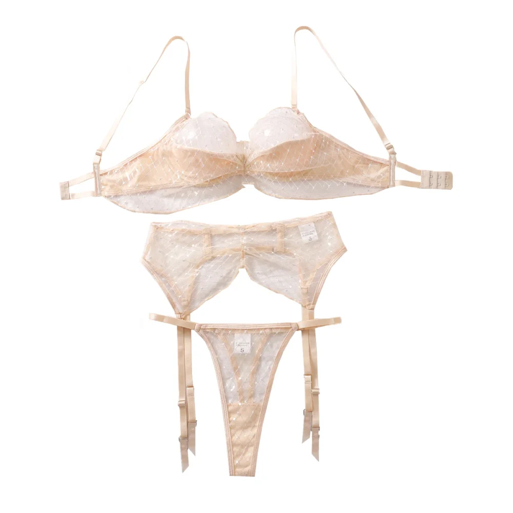 BH Damen transparent Tüll Polka Dots Dessous Unterwäsche – Bild 7