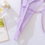 Ellolace Sinnliche Dessous Bilizna Set Transparenter Push-Up-BH Hot Sexy Onlyfans Outfits Lavendel Ensemble Brasilianische Unterwäsche – Bild 11