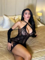 Damen Spitzenkleid erotisch Babydoll Dessous schwarz Mesh transparent – Bild 8