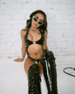 Latex Clubkleid Punk Damen Outfit – Bild 2