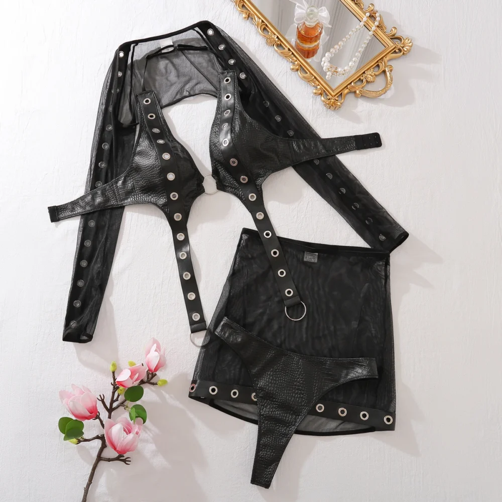 Latex Clubkleid Punk Damen Outfit – Bild 19