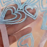 Dessous-Set sexy BH Slip Herz-Stickerei Spitze transparent Polyester ELLOLACE – Bild 6