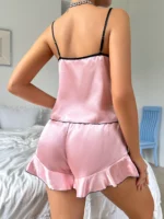 Sexy Slip-Kleid Home Wear Damen Sommermode Weste Shorts Set Home Silk Ice Silk Pyjamas – Bild 5