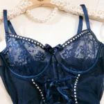 Damen Reizwäsche Babydoll Nachthemd Dessous Set transparent Spitze Tanga – Bild 6