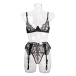 Lace Sexy Lingerie Set Attractive Chest Suspenders Ensemble Lingeries Femmes Delicate Sexy Embroidered See Through Underwear – Bild 6